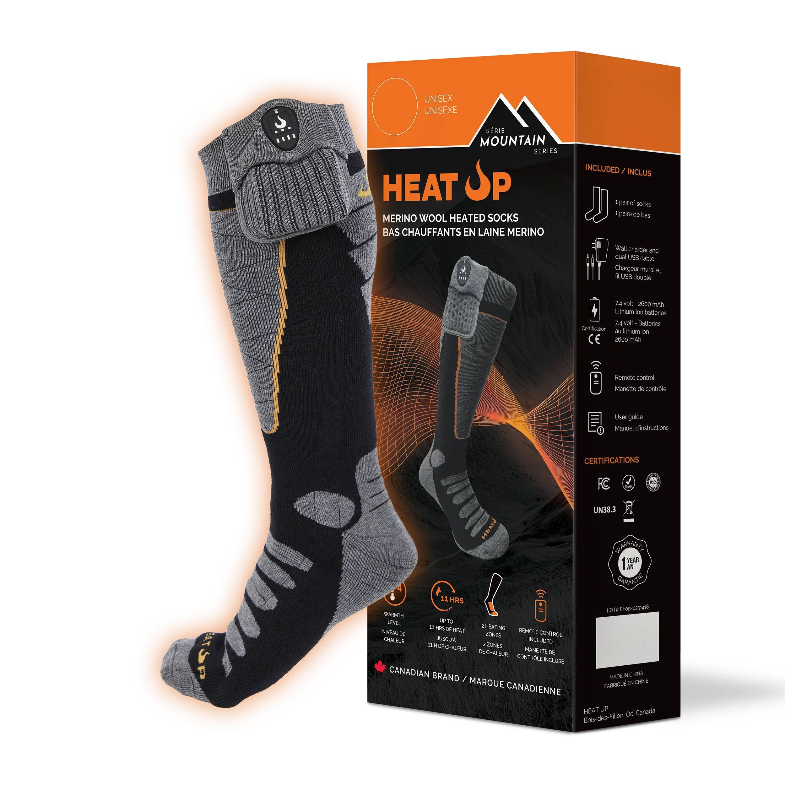 Merino Wool+ Heated Socks – Midweight - Image 8